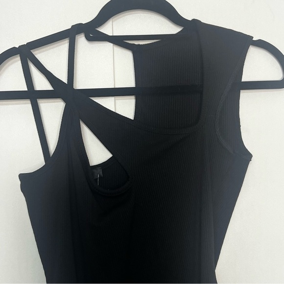 Lulus Black Bodysuit Asymmetrical‎ NWT - Picture 2 of 6
